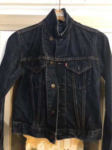 Ladies Levi Red Tab Dark Denim Jacket Size S - Picture 2 of 7