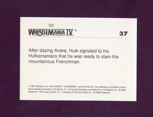 Donald Trump Ring Side front row 1990 Classic WWF Hulk Hogan Andre the Giant 37 - Picture 2 of 2