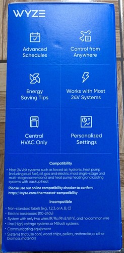Wyze (WTHERM) Smart Programmable Thermostat with Alexa & Google Assistant *NEW* - Picture 2 of 8
