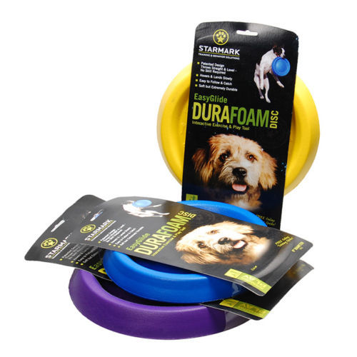 STARMARK DURA FOAM DOG PUPPY THROW DISC FRISBEE PLAY TOY FETCH TRAINING MEDIUM