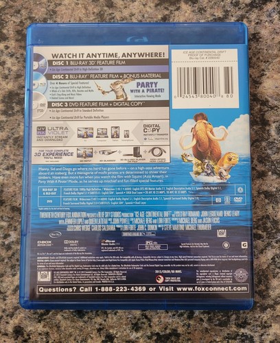 Ice Age: Continental Drift (Blu-ray 3D + Blu-ray + DVD) NEVER TRUST STOCK PHOTOS - Picture 2 of 4