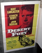 DESERT FURY movie poster BURT LANCASTER/LIZABETH SCOTT original one sheet 27x41
