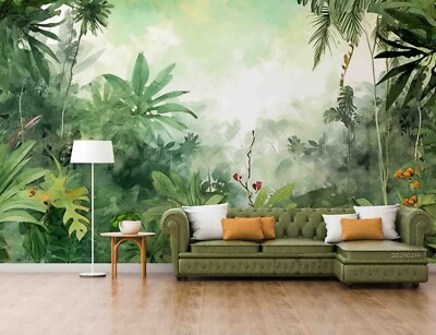 3D Plants Watercolor Nature Wallpaper Wall Murals Removable Wallpaper