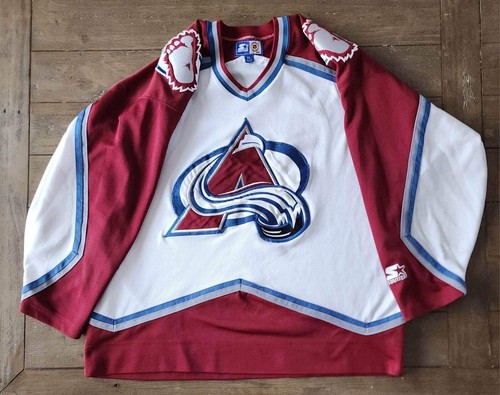 Vintage Starter Colorado Avalanche Official NHL White Jersey Adult XL - Picture 1 of 9