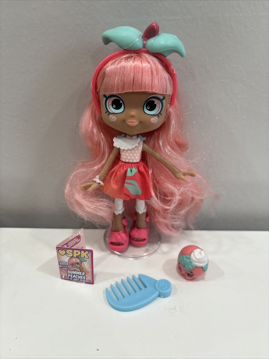 Shopkins Shoppies Doll SUMMER PEACHES- Shop Style Shoppie 6” Doll Complete  Set - Main Image