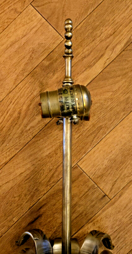 Vtg Chapman Solid Brass Spiral Column Table Lamp ~ Marble Base ~ Very Rare ~ EUC - Picture 8 of 24