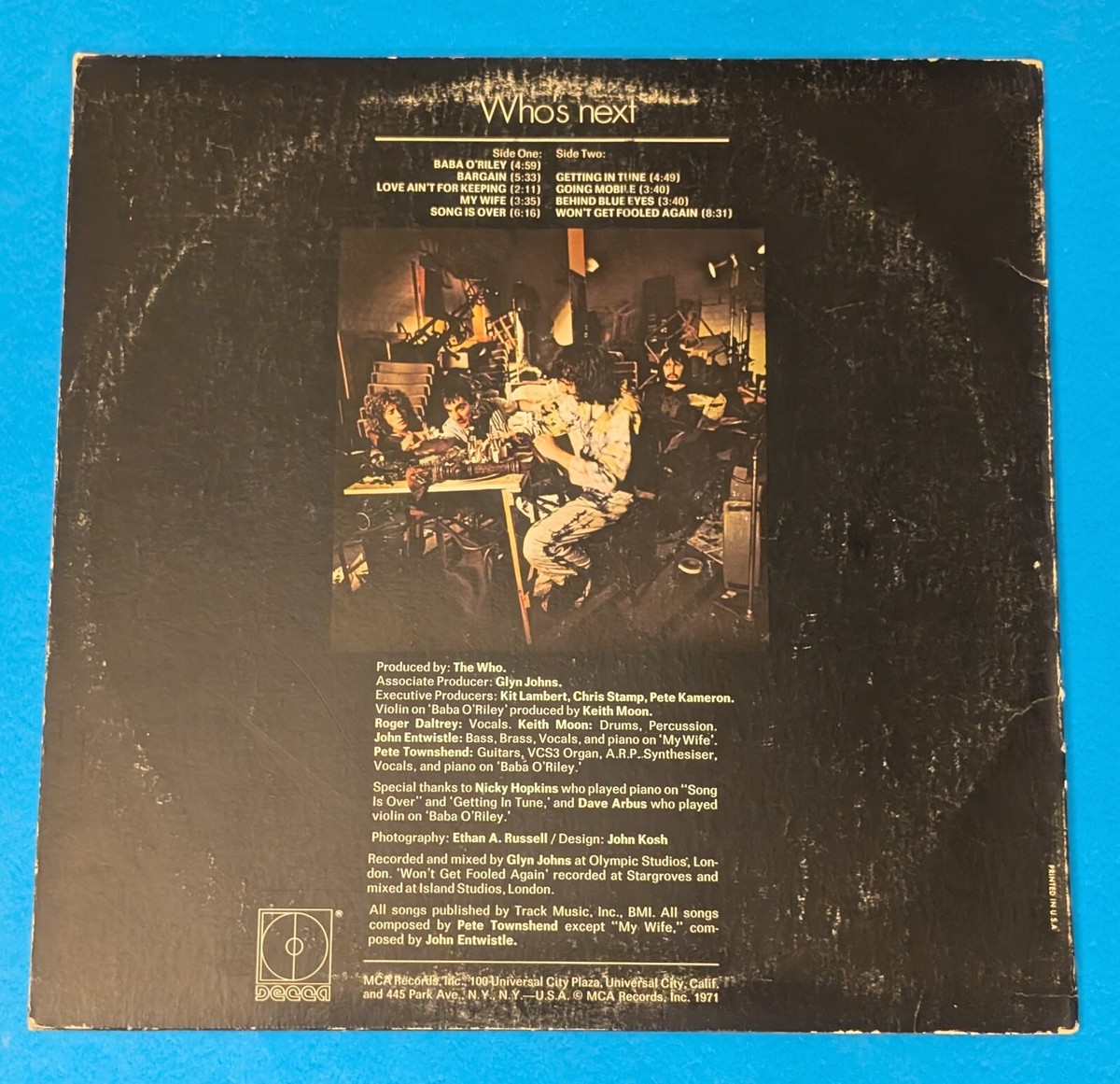 The Who - Who's Next (1971 Vinyl Record LP) Decca DL-79182