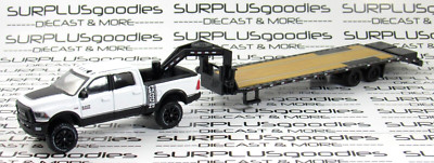 Greenlight 1:64 LIFTED White 2017 DODGE RAM 2500 POWER WAGON w/Gooseneck Trailer