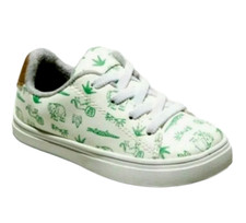 Cat Jack Bryce Jungle Animal Print White Green Sneakers Toddler Boy 6 NWT