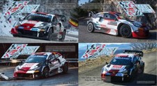 Decals Toyota Yaris Rally MonteCarlo 2022 1:43 32 24 Ogier Evans slot calcas