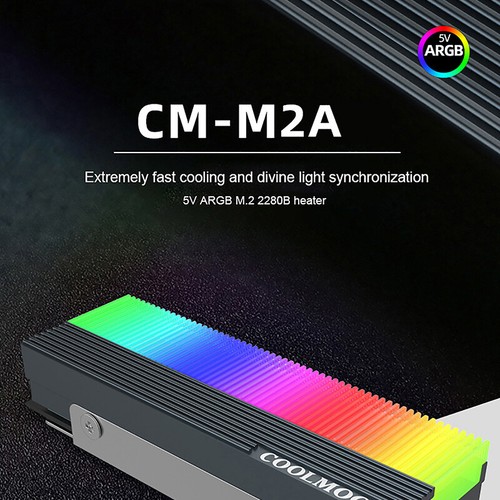 5V ARGB Sync Computer 2280 SSD M2 Radiator PC RGB M.2 Nvme Cooler Heatsink _SE - Photo 11/14