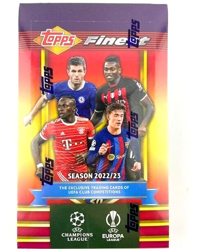 2022-23 TOPPS FINEST FLASHBACKS UEFA CLUB COMPETITION 1 SEALED BOXES MESSI AUTO