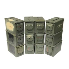 US Military M2A1 50 Cal Ammo Cans Pack of 12 Grade 2