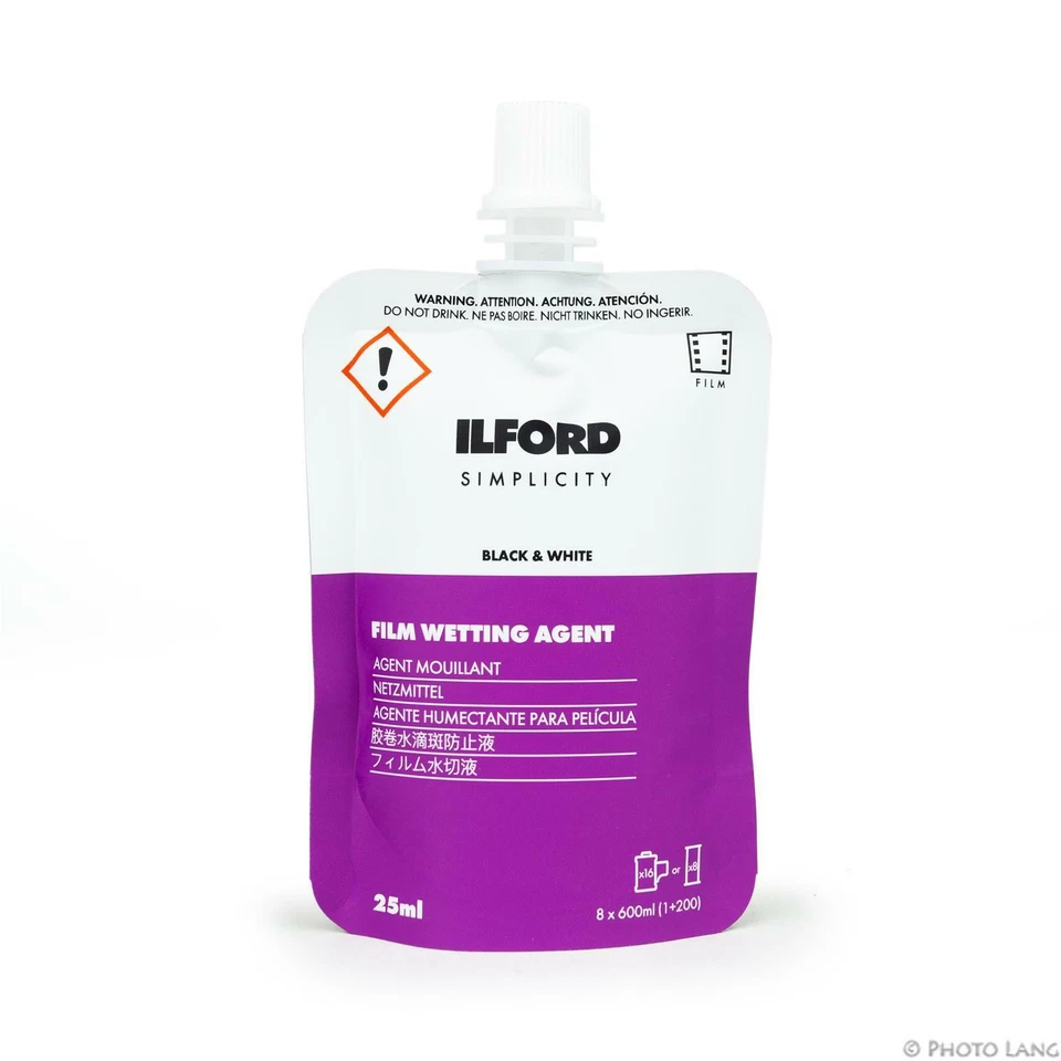 Agente humectante de película Ilford Simplicity - empapador de películas blanco y negro - Imagen 1 de 1