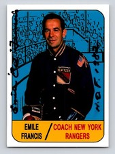Emile Francis Authentic Autographed Signed New York Rangers Custom Hockey Card