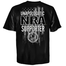 Unapologetic NRA Supporter Men's T-Shirt Lg - 3XL National Rifle Association NEW