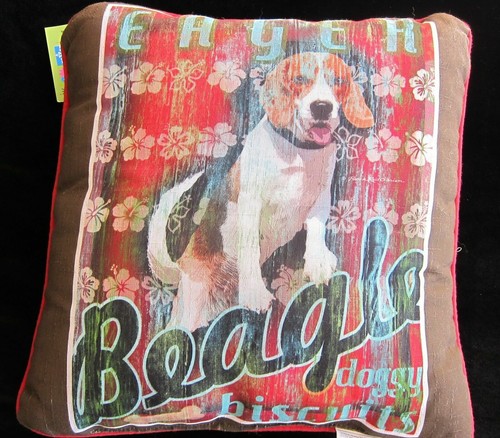Bassett Hound Or Beagle Decorative Indoor/Outdoor Pillow Climaweave Fabric 18x18 - Picture 7 of 12