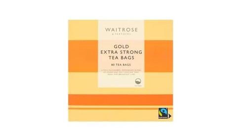 Waitrose Gold Strong Tea Bags Smooth Rich & Refreshing Taste Tea 80 Tea Bags - Picture 4 of 5