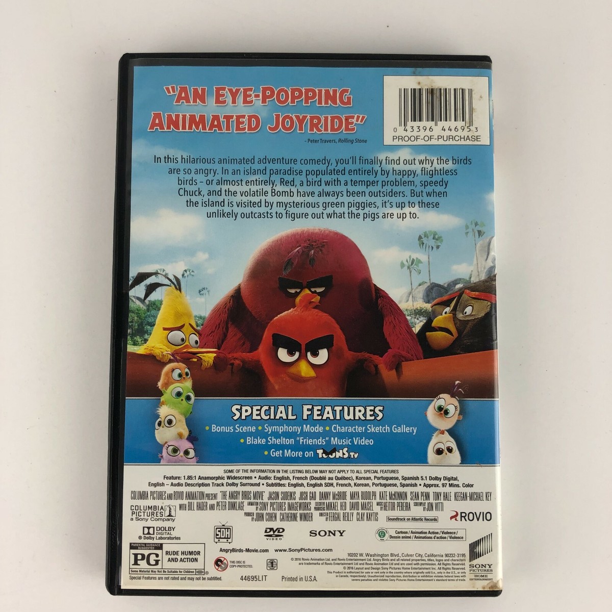 The Angry Birds Movie DVD 43396446953 | eBay