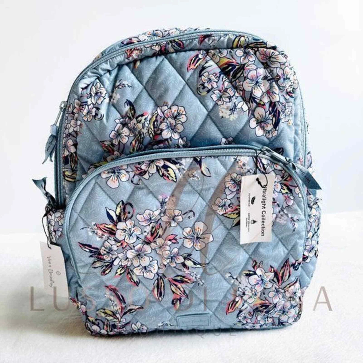 Light blue vera bradley backpack hotsell