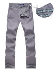 Mens Pencil Pants Trousers Slim Fit Skinny Casual Jeans Denim Multicolor Pants