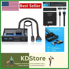 Versatile USB Hub with 4 Ports & Internal Card Reader - 20Gbps for Windows PCs