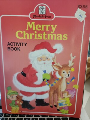 Merry Christmas Activity Book 1980 Vintage Unused Merrigold Press