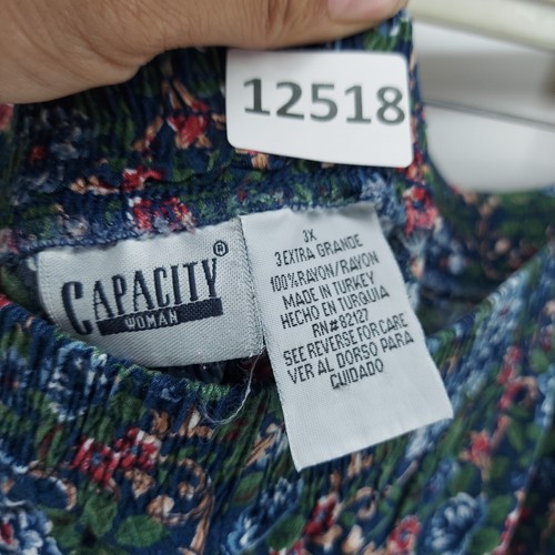 Capacity Mujer Pantalones Talla 3XL Floral Pull On Cintura Elástica Rayón Verano Comodidad - Imagen 4 de 8