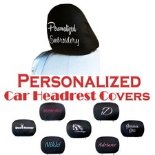 Personalized Car Seat Headrest Covers Accessory 1 Piece For AUDI Made in USA