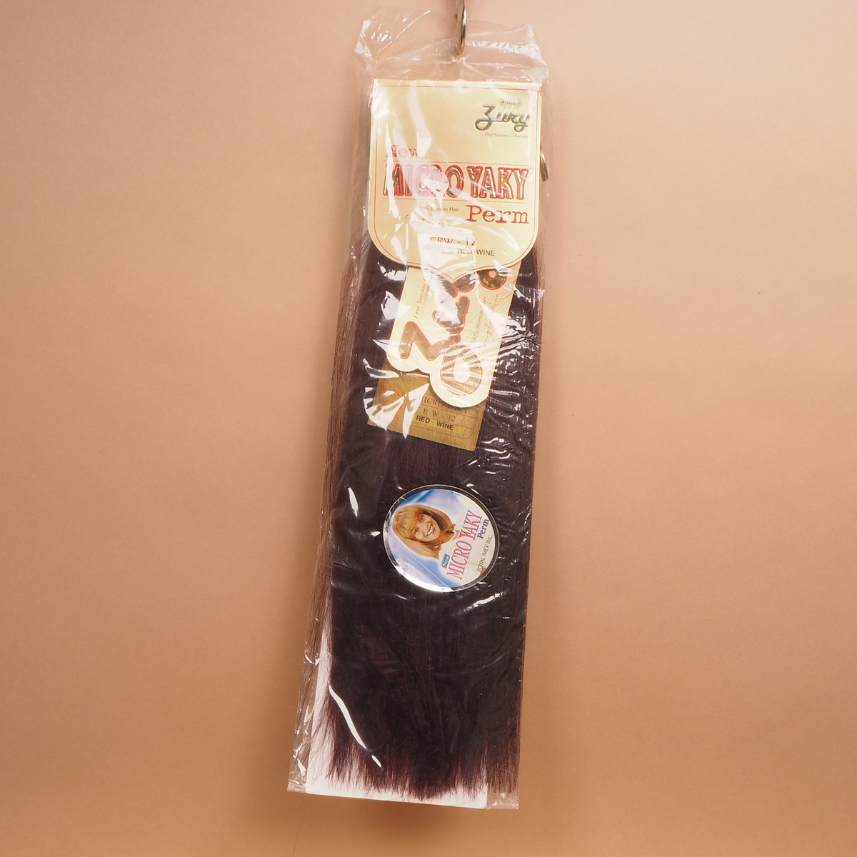 Zury Micro Yaki Sew In Weave Weft 100% Human Hair Extensions Red Wine 12