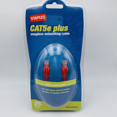 CAT5e Plus Snagless Networking Cable 25 Foot NEW NIP 631021
