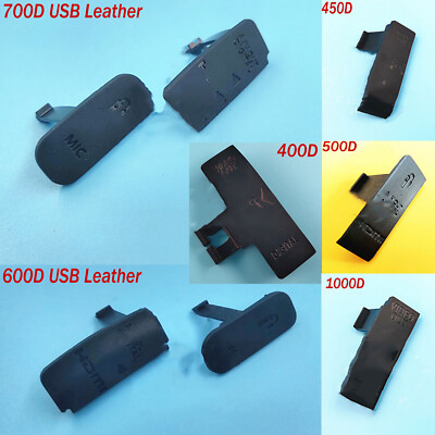 Leder Seitenabdeckung Für EOS 400D 450D 500D 600D 700D 1000D Side Cover USB Port