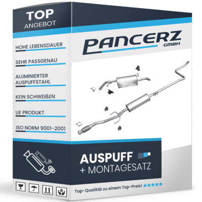 Komplette Auspuffanlage für CITROEN C3/ C4 CACTUS PEUGEOT 2008 & 208 1.2 ab 2012