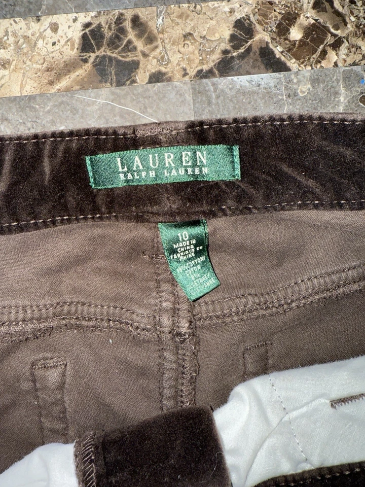 Vintage Lauren Ralph Lauren Suede Pants Brown - Image 2 of 4