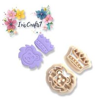 Couronne Roi Lion mignon coupe-argile polymère | Outil en argile imprimé en 3D | IrisCrafts7 UK