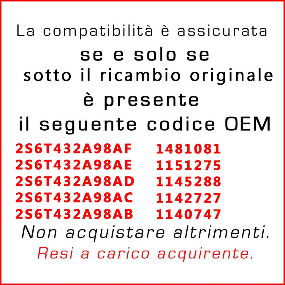 Serratura attuatore portellone posteriore per Ford Fiesta MK5 01-10 JHAZ - Immagine 3 di 4