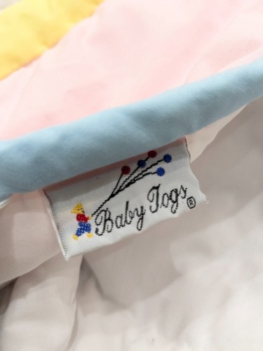 Vintage Baby Togs Baby Blanket Pastel Carousel Quilt Crib Horse duck sheep 80-90 - Picture 9 of 13
