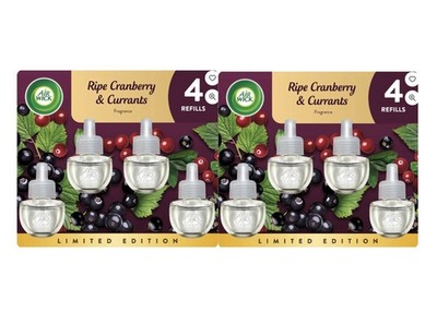 8x Air Wick Scented Oil Warmer Refills Ripe Cranberry & Currants Limited Edition