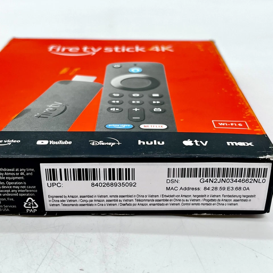 NEW Amazon Fire TV Stick 2nd Gen 4K Wi-Fi 6 Alexa Voice Remote - Image 4 of 4