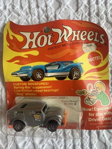Vintage Hot Wheels Funny Money Truck 1970 Silver #6005 Costumer Miniatures