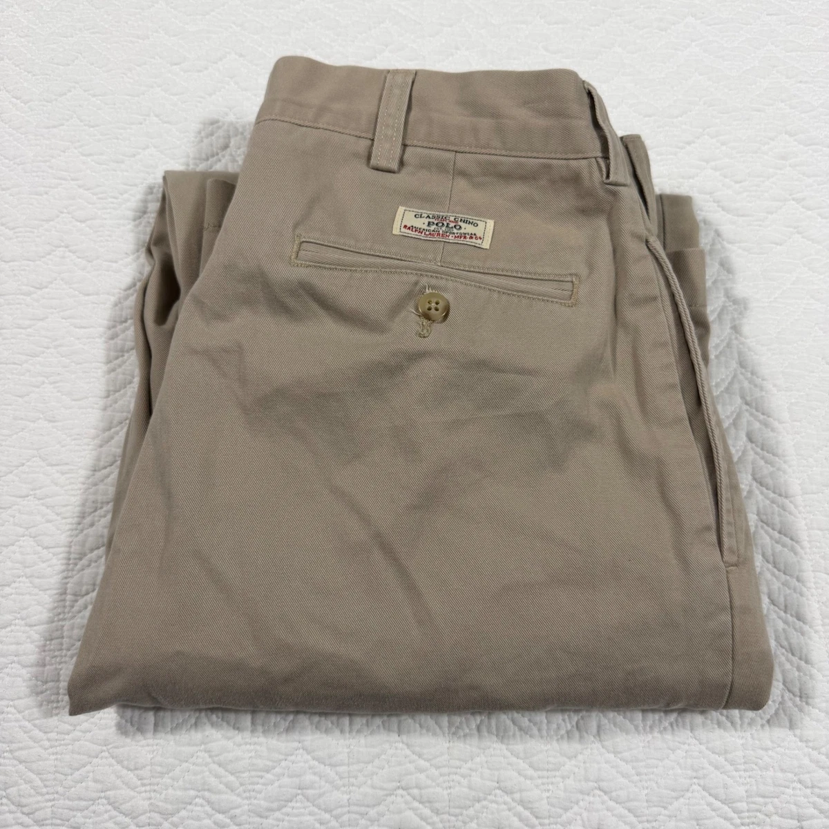 Preços baixos em Calça Polo Ralph Lauren Andrew plissado para