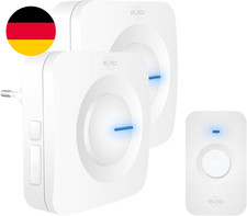 ELRO DB3000 Funk Türklingel Set Tragbare 1X Empfänger Für Steckdose-Wasserdicht,