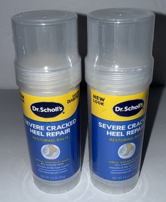 (2) Dr Scholls Severe Cracked Heel Repair Restoring Balm 2.5oz Ea Exp Jan. 2026