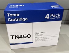 Generic Brother TN450 High Yield Black Toner Cartridge - Sealed - LOT OF 4