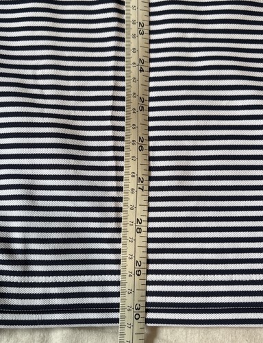 NWT G/Fore Mens XL Feeder Stripe Tech Golf Polo Shirt GMP000026 Blue White $120 - Picture 9 of 13