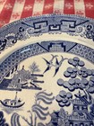 Mellor Antique Blue & White Japanese Plate 10.5 Inch Vintage Ironstone Pottery — photo 5