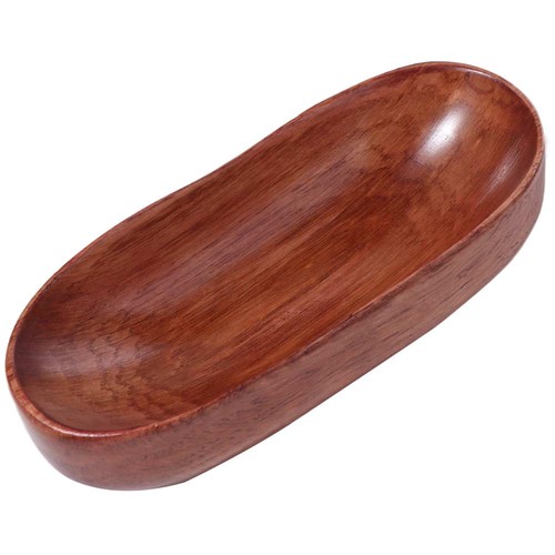 Ensaladera de madera ovalada plato de aperitivos de sushi frutas secas bandeja para servir pan