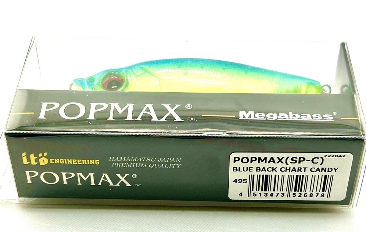 【超希少】Megabass POPMAX （SP-C）DO CHART Megabass POPMAX SP-C Blue Back Chart Candy, Rare, Ships From