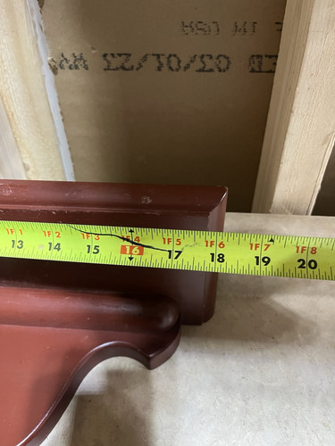 2er Set Vintage Ethan Allen dunkelrot Kiefer Wandteller Regal Herz Country 24” 18” - Bild 7 von 13