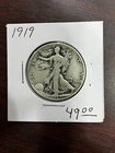 1919 Walking Liberty Silver Half Dollar